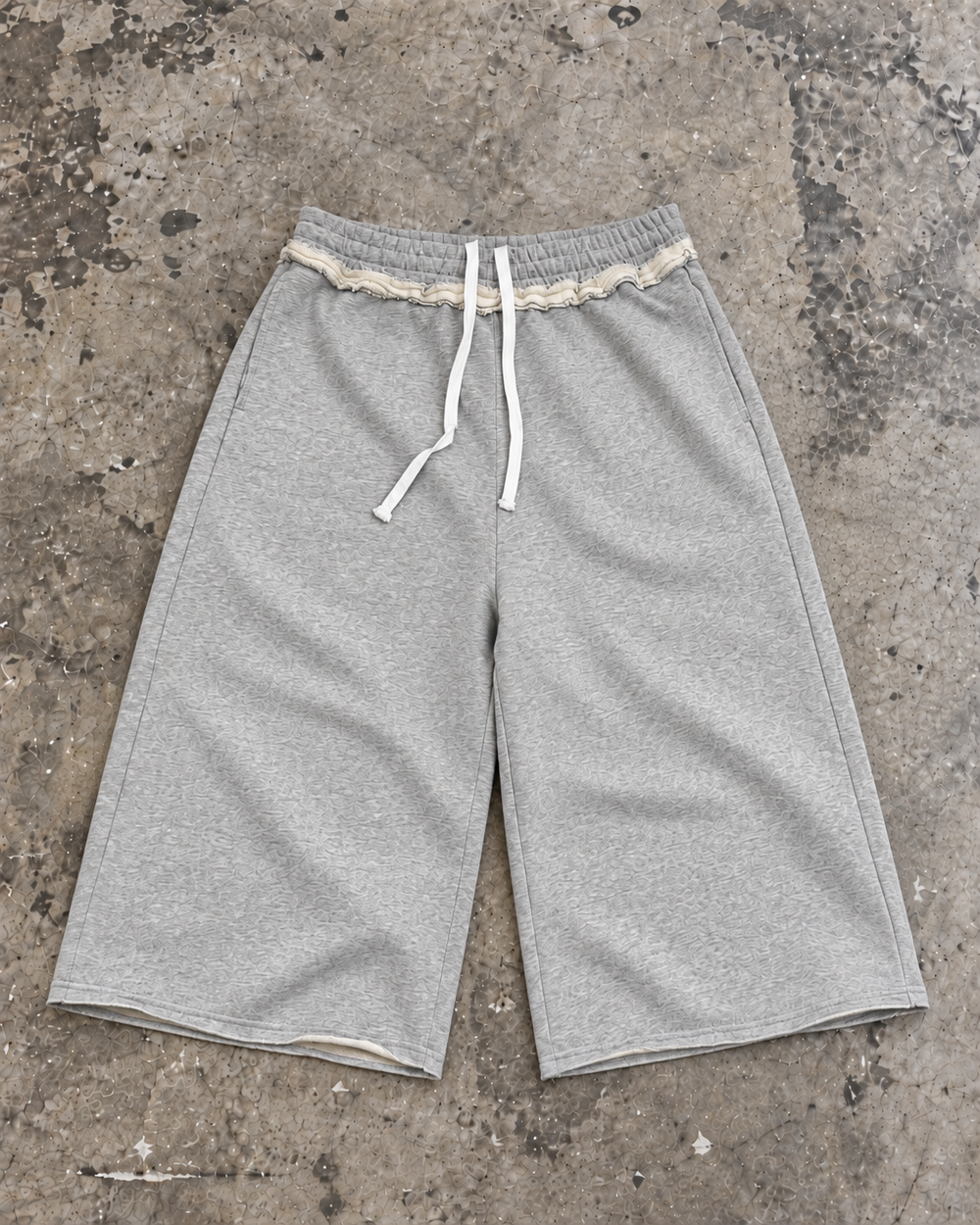 French Terry 3/4 Shorts — Heather Grey